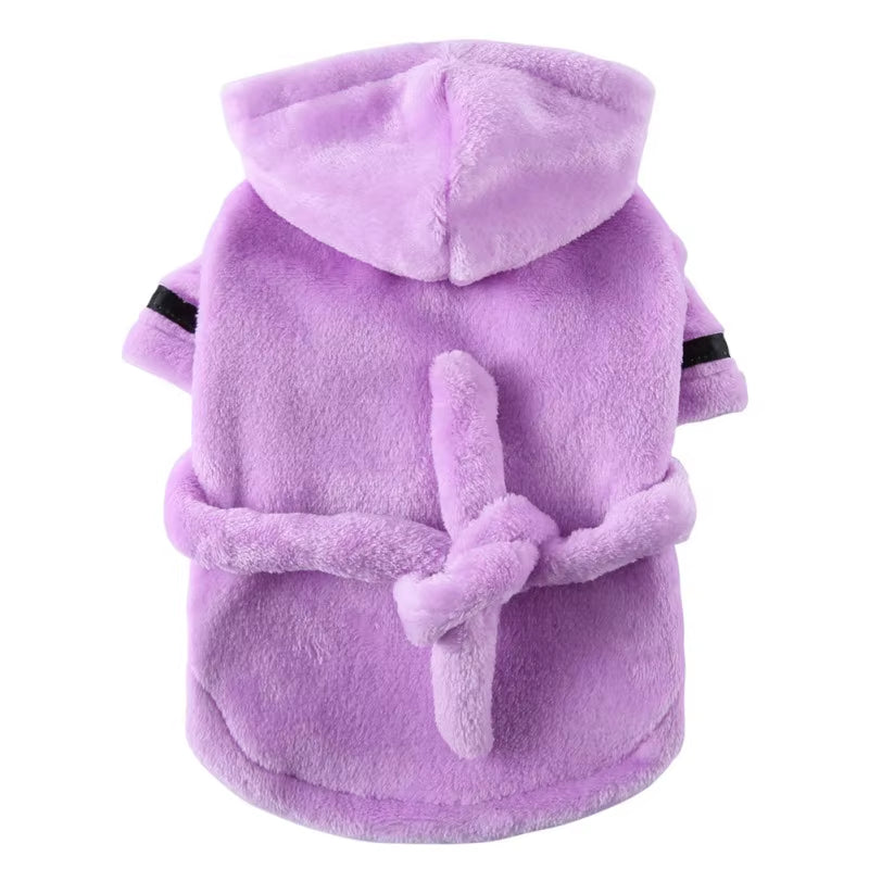 Pawdry Hooded Bathrobe – Ultra-Absorbent Towel Pajama for Clean, Comfy Dogs