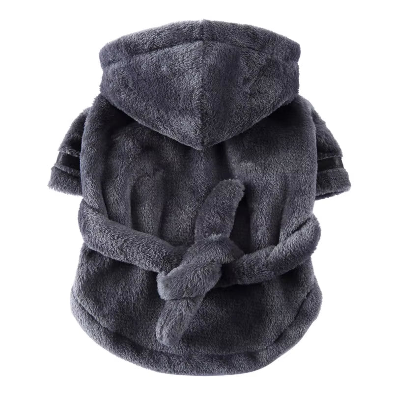 Pawdry Hooded Bathrobe – Ultra-Absorbent Towel Pajama for Clean, Comfy Dogs